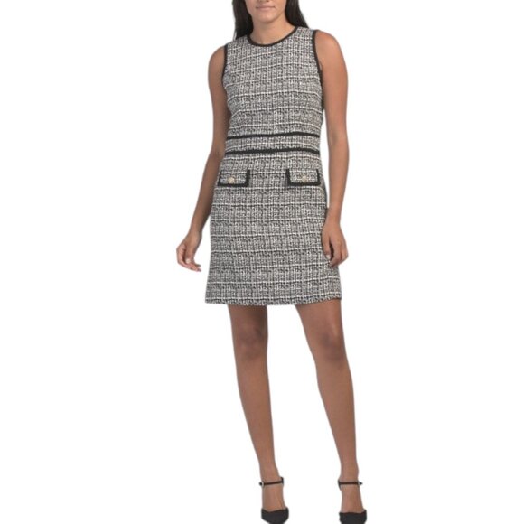 KARL LAGERFELD Textured Jacquard Mini Dress - Picture 1 of 4